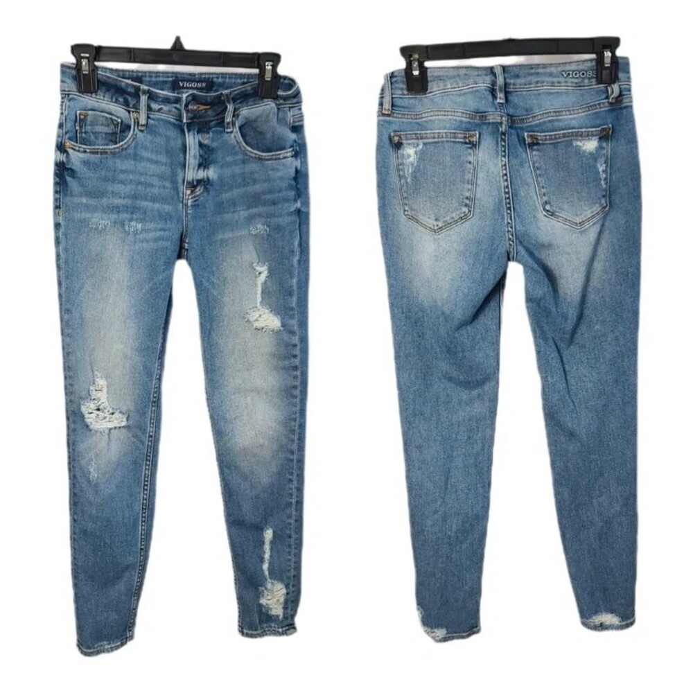 Vigoss Jagger Skinny W26 L27 Classic fit Ripped distressed mid rise jean stretch